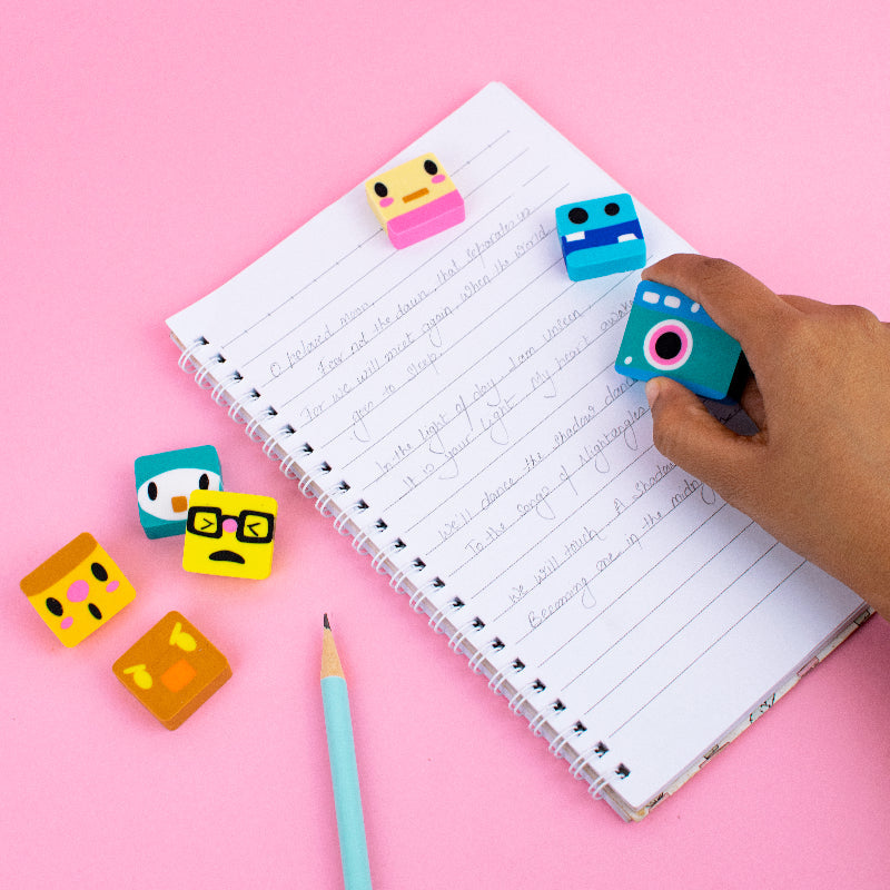 Camera Shape Eraser (6 + 1) Eraser June Trading   