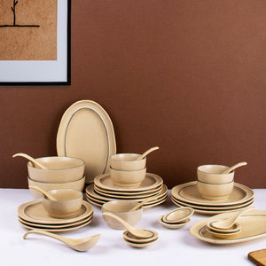 Orphic Beige 36 Piece Luxury Dinner Set Dinner Sets The June Shop   