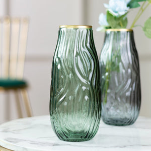 Empoli Whirl Pressed Vase Vases June Trading Pine Green  