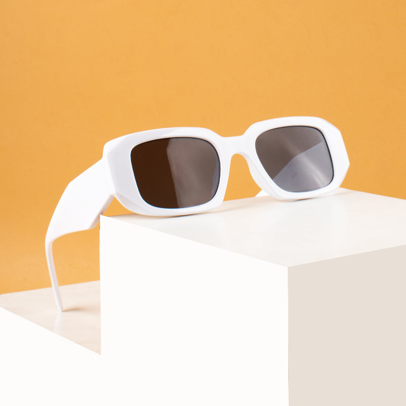 Big Pop White Frame Sunglasses
