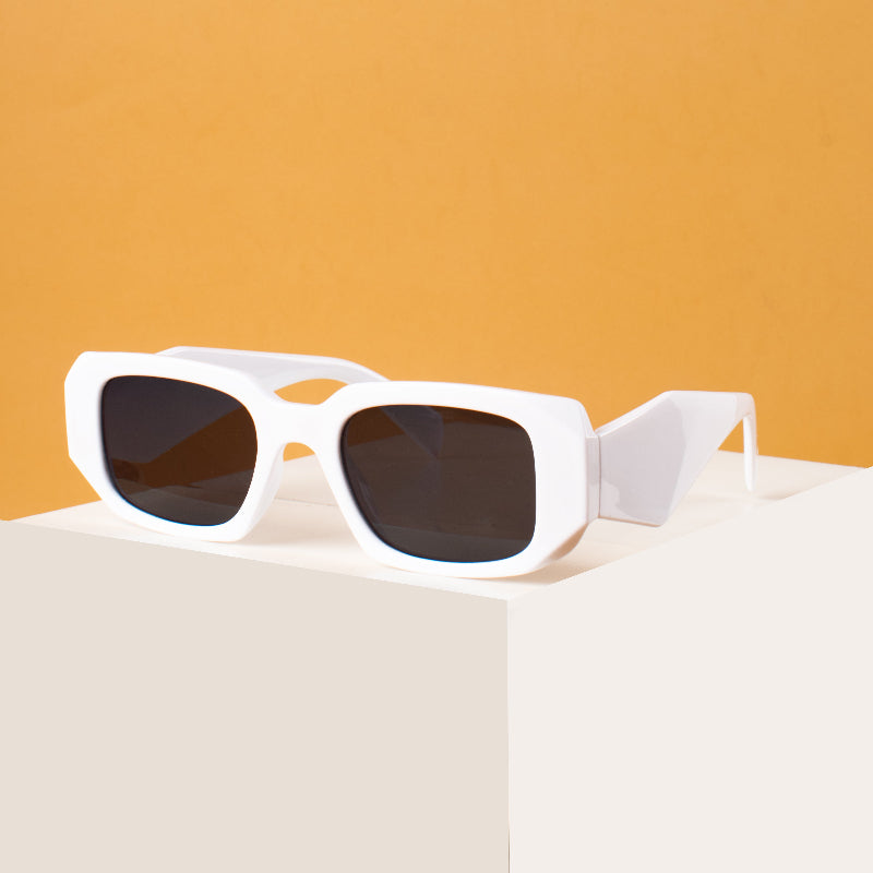 Big Pop White Frame Sunglasses