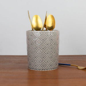 Traditional Pattern Cutlery Stand Cutlery Stand June Trading Traditional Grey  