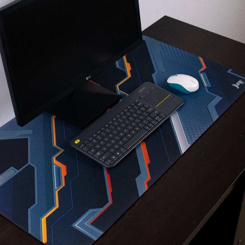 Cerulean Pattern Extended Versatile Desk Mat Desk Mats The June Shop   