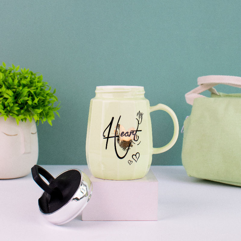 Lime Green Coffee Mug With Lid Coffee Mugs ERL My Heart  
