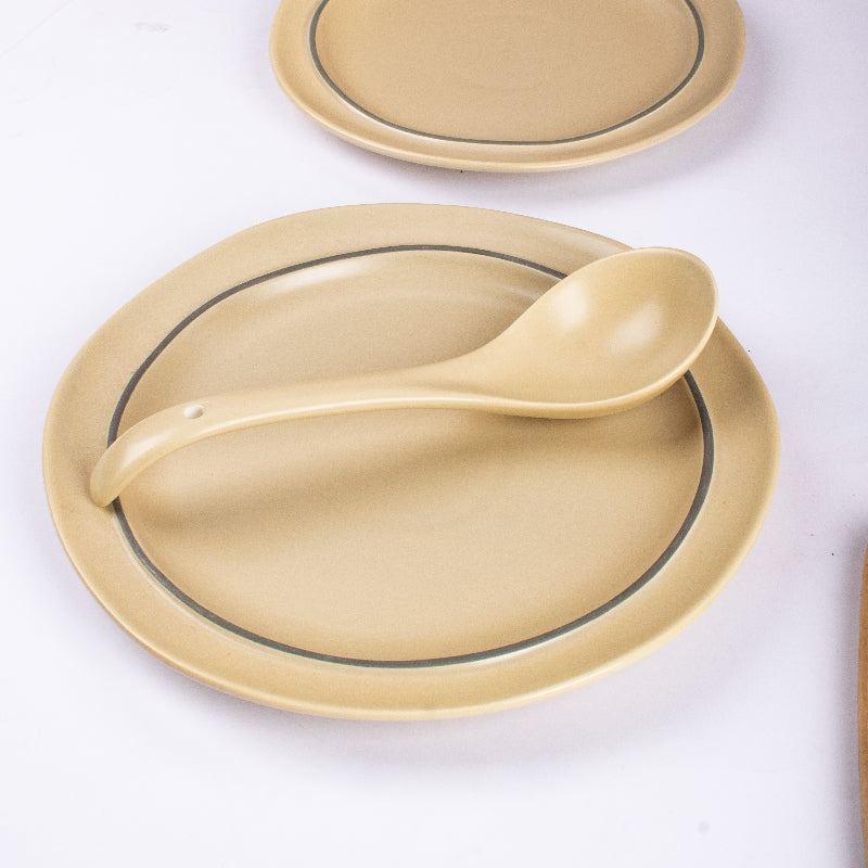 Orphic Beige Starter Plate Starter Plates The June Shop   