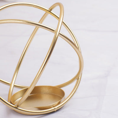 Angular Orb Contemporary Candle Stand