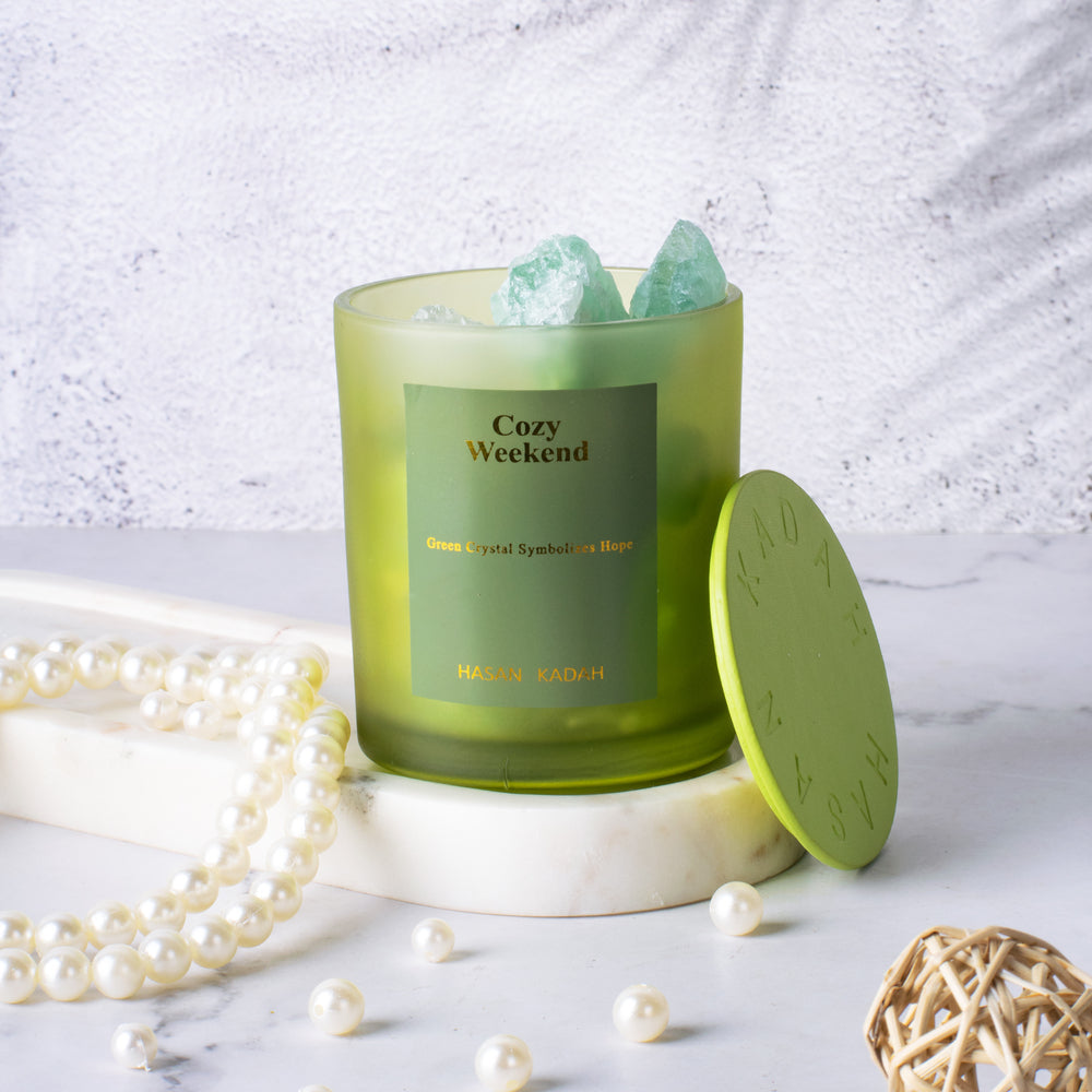 Kensho Essential Oil Diffuser | Green Salt Crystal Candles The June Shop   