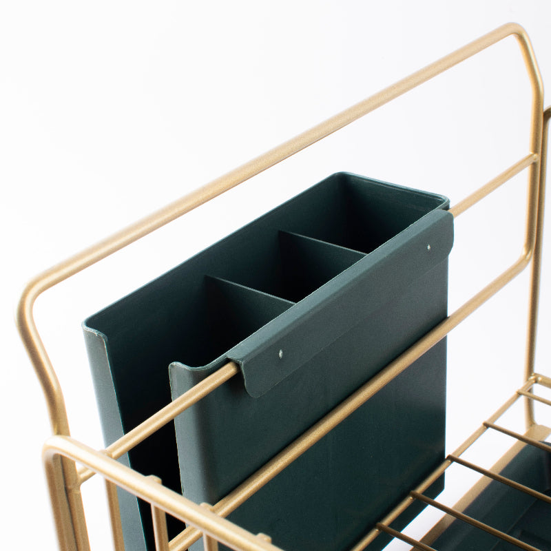 GoldLuxe Drain & Dry Rack Organizer