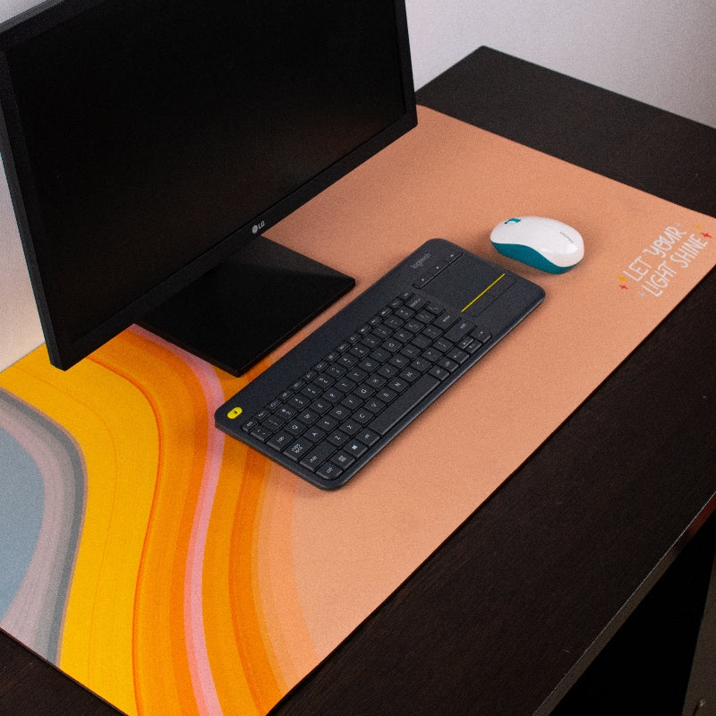 Let The Light Shine Extended Versatile Desk Mat Desk Mats The June Shop   
