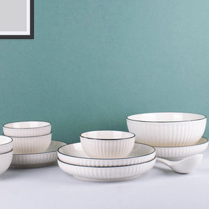 Odelia Ivory White 22 Piece Dinnerware Dinner Sets The June Shop   