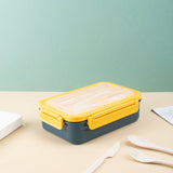 Edgy Two-Tone Refresh Lunch Box Lunch Boxes June Trading Teal Butternut  