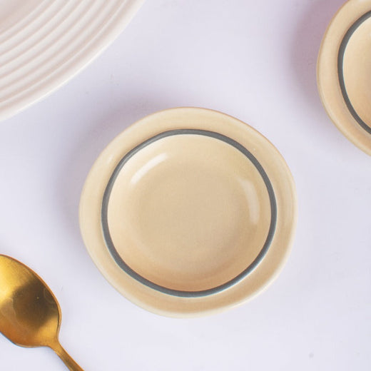 Orphic Beige Dip Bowl Serving Bowls The June Shop   
