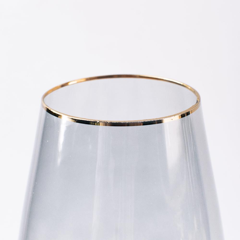 Twist of Avalon Gold-Rim Wine Glasses