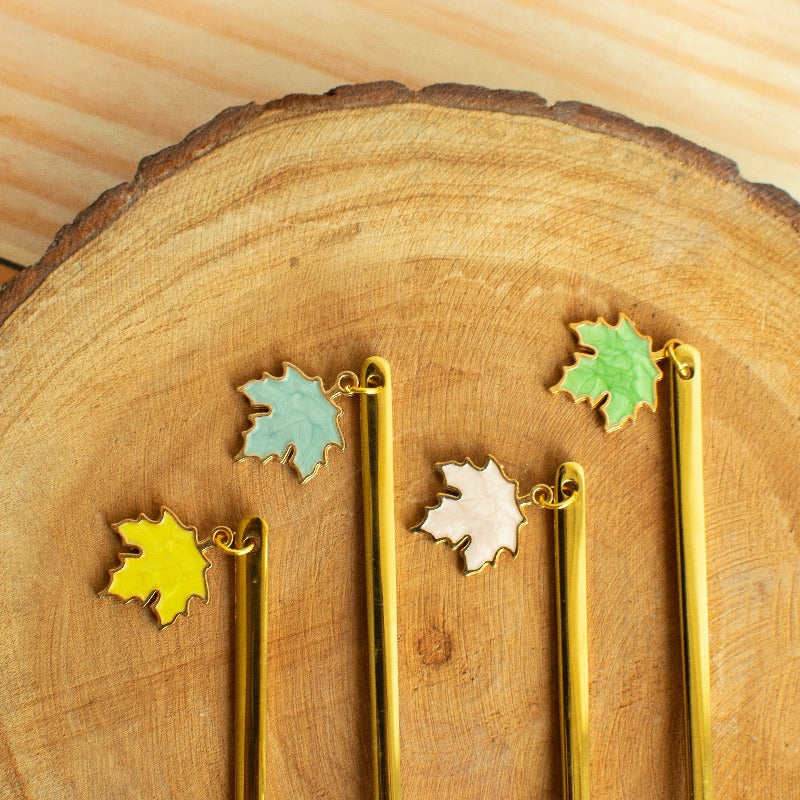Maple Leaf Dessert Spoon Set of 4 Cutlery June Trading   