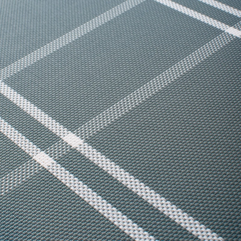 Pewter Grey Chequered Table Mats Set | 6 Pcs Tablemat The June Shop   