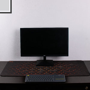 Honeycomb Of Gold Extended Versatile Desk Mat Desk Mats The June Shop   