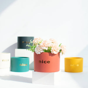 Bold Minimalist Planter Planters June Trading Hot Pink  
