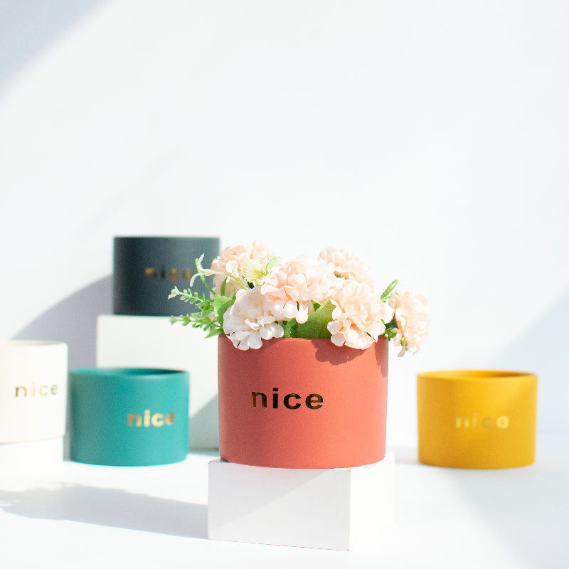 Bold Minimalist Planter Planters June Trading Hot Pink  