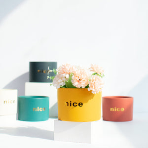 Bold Minimalist Planter Planters June Trading Mustard Yellow  