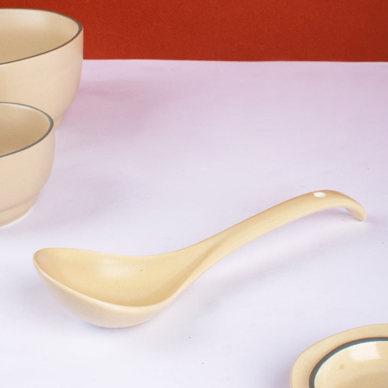 Orphic Beige Serving Spoon Serving Spoons The June Shop   
