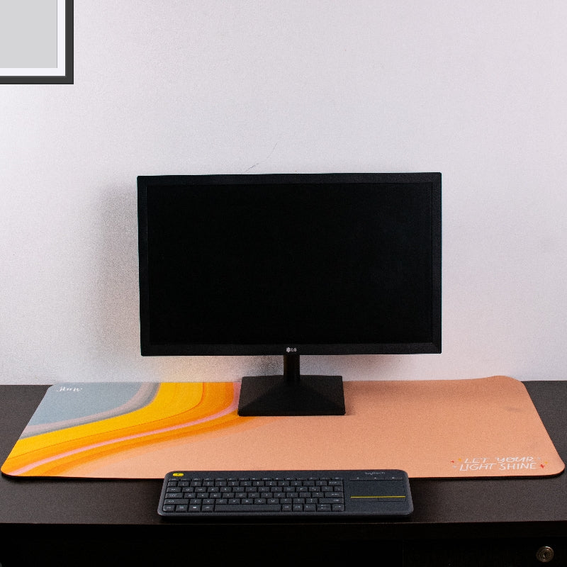 Let The Light Shine Extended Versatile Desk Mat Desk Mats The June Shop   