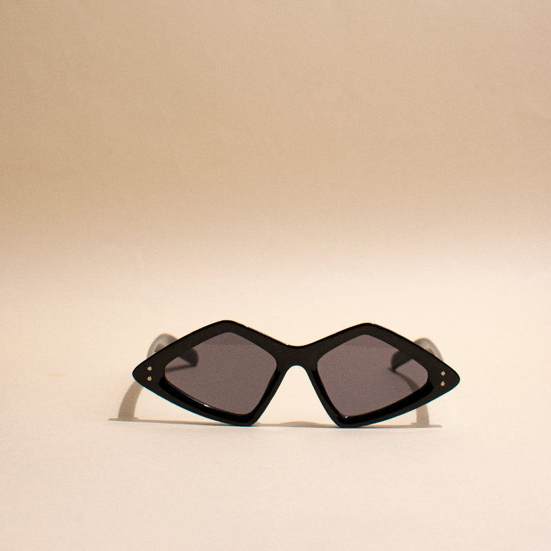 Bling Like A Diamond Ink Black Sunglass Eyewear June Trading   