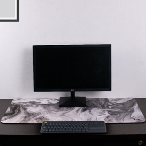 Grey Marblestic Extended Versatile Desk Mat Desk Mats The June Shop   
