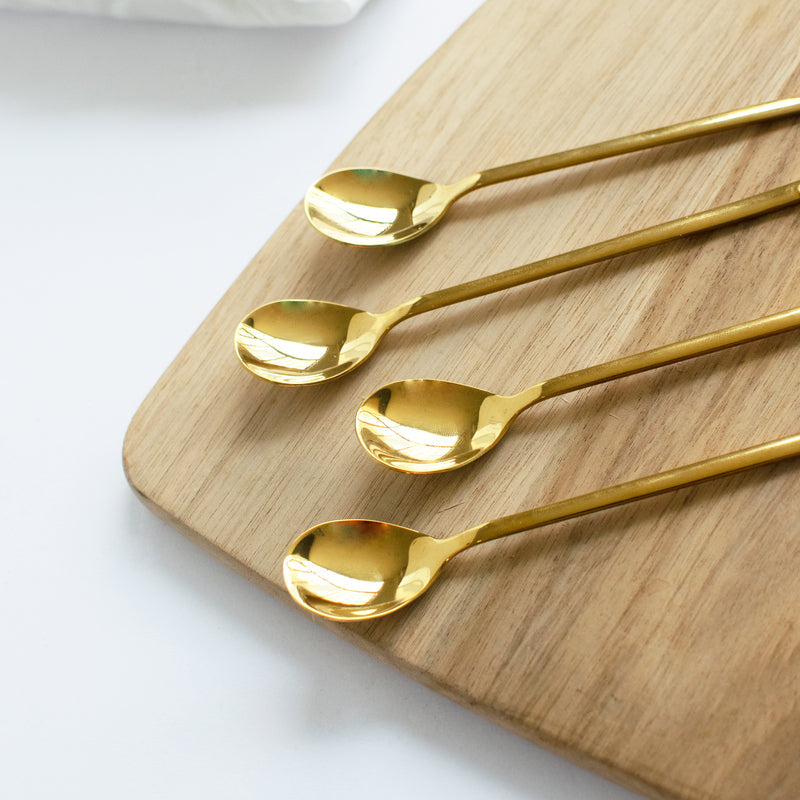 Maple Leaf Dessert Spoon Set of 4 Cutlery June Trading   