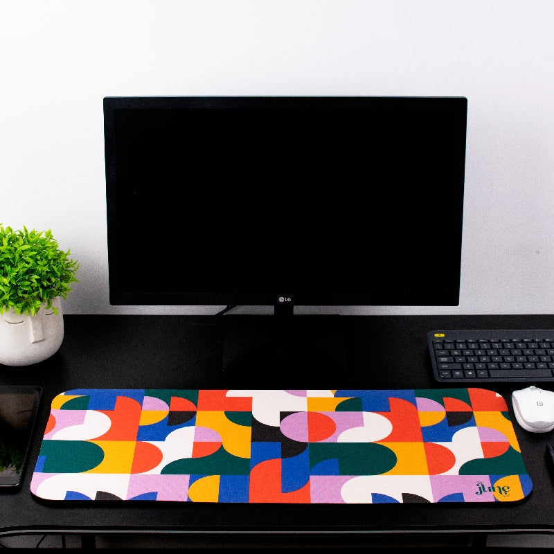 Vivid Gemoetric Pattern Versatile Desk Mat Desk Mats June Trading   