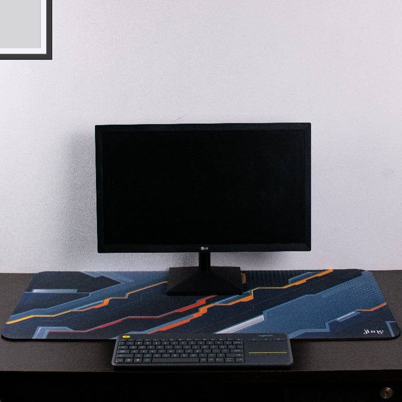 Cerulean Pattern Extended Versatile Desk Mat Desk Mats The June Shop   