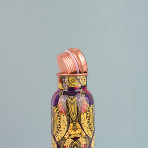 Violet Traditional Printed Copper Bottle Bottles June Trading   
