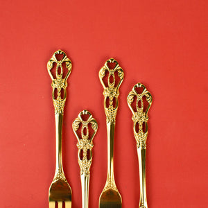 Royal Dessert Spoon & Fork Set of 4 Cutlery June Trading   