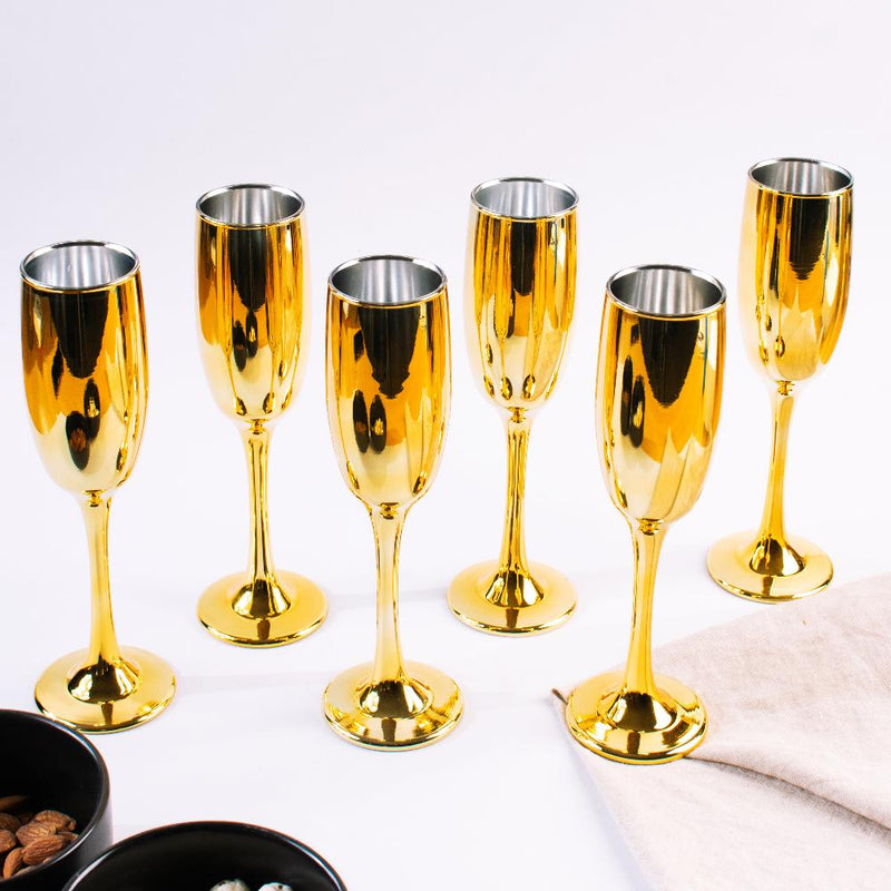 Golden Luxe Flute Champagne Glass