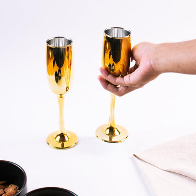 Golden Luxe Flute Champagne Glass