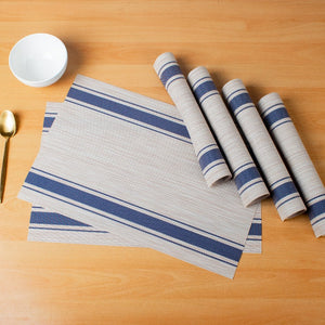 Hestia Grey Table Mats Set | 6 Pcs Tablemat The June Shop   