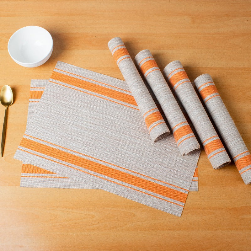 Ardea Grey Table Mats Set | 6 Pcs Tablemat The June Shop   