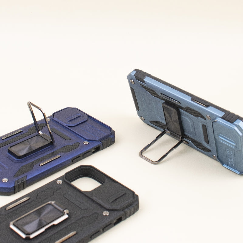 Hybrid Armour iPhone 13 Cover | Camera Slider & Kickstand iPhone 13 The June Shop   