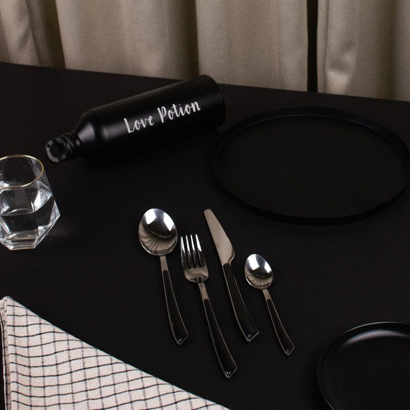 Onyx Accent Regal 24 Piece Cutlery Set Cutlery June Trading   
