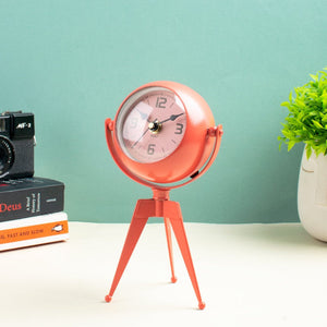 Pendulum Allure Table Clock With Tripod Stand Table Clocks The June Shop Crimson Red  