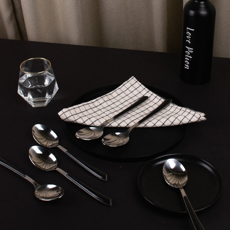 Onyx Accent Regal 24 Piece Cutlery Set Cutlery June Trading   