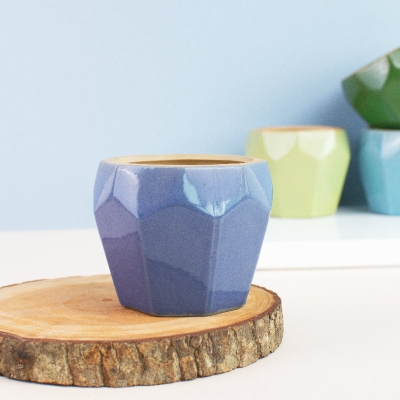Quirky Geometric Planter Planters June Trading Iris Purple  