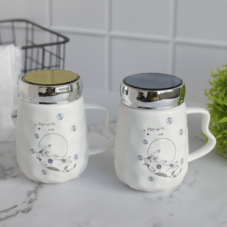 Whimsical Coffee Mug With Assorted Lid Coffee Mugs ERL   