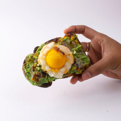 Avocado Toast With Egg And Chilli Oil Candle