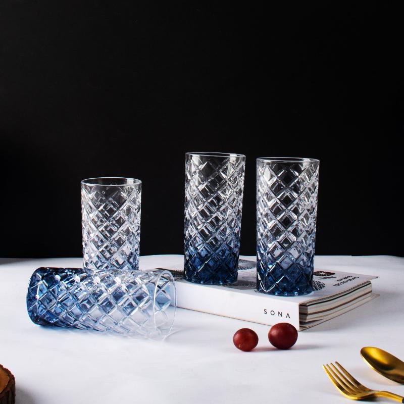 Blue Prism Crystal Tall Glasses (Set Of 2, 4 & 6)