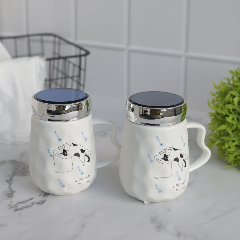 Mischievous Coffee Mug With Assorted Lid Coffee Mugs ERL   