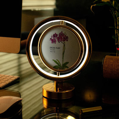 Circular Photo Frame Touch Sensor Lamp