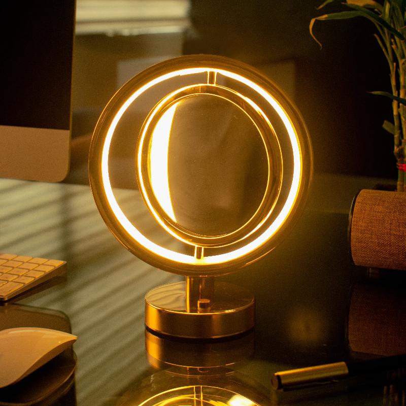 Circular Photo Frame Touch Sensor Lamp