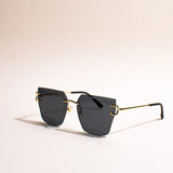 Glam Affair Square Cateye Black Sunglasses