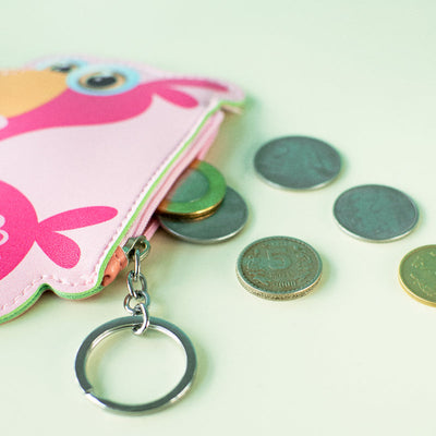 Quirky Coin Pouch with Keychain Keychain June Trading   