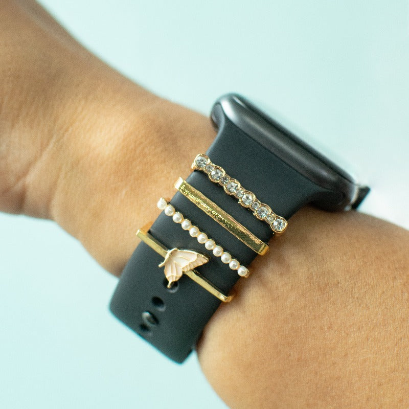 Wing It Gold Smartwatch Band Accessories Set Watch Band Accessories June Trading   